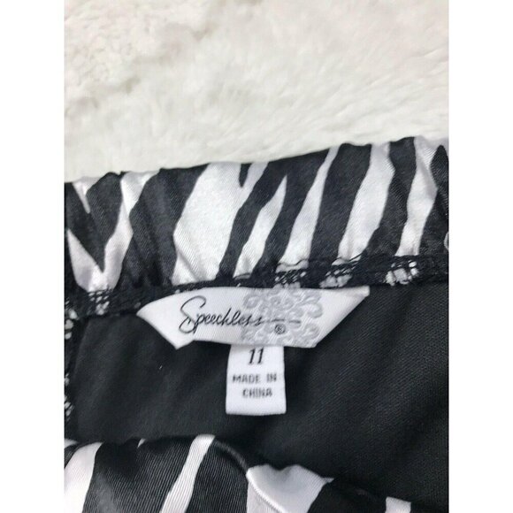 Speechless Juniors Dress Size 11 Black Zebra Print Bodycon Prom Formal Short - Picture 2 of 6
